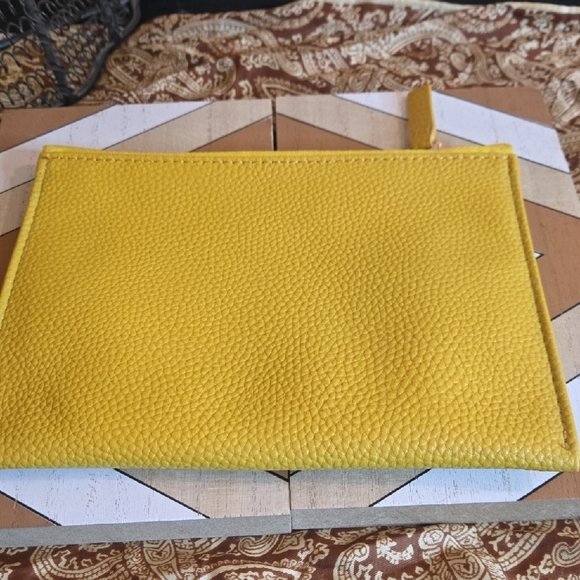 Furla Vibrant Yellow Leather Clutch - Picture 3 of 8